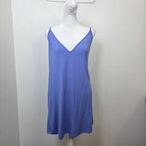 Free People Periwinkle Boho Stretchy Summer Flowy Tank Mini Dress Medium